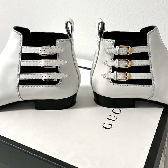 NWT NIB new GUCCI Cordovan Womens Lux Leather point Ankle Boot size 40, US 10 - Picture 6 of 16